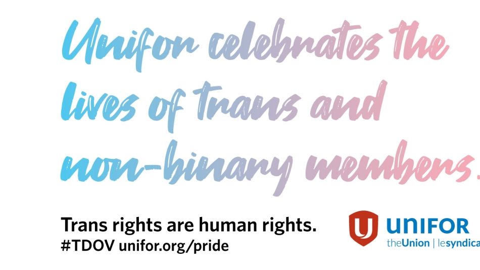 Unifor celebrates the lives of trans and non-binary members