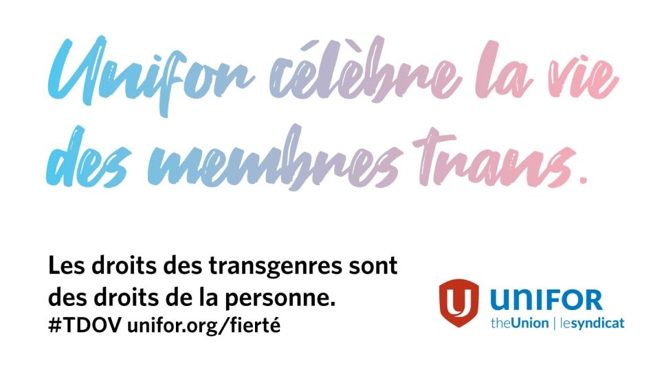 Unifor célèbre les membres trans et non binaires 