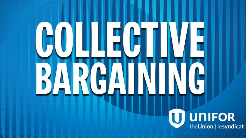The term Collective Bargaining with Unifor logo below