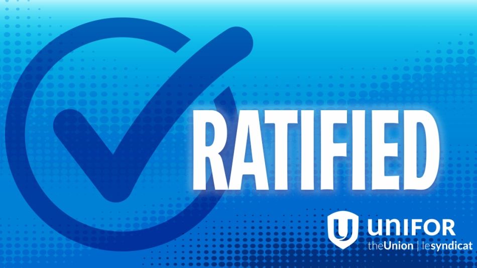 Unifor Social Media Ratified Banner