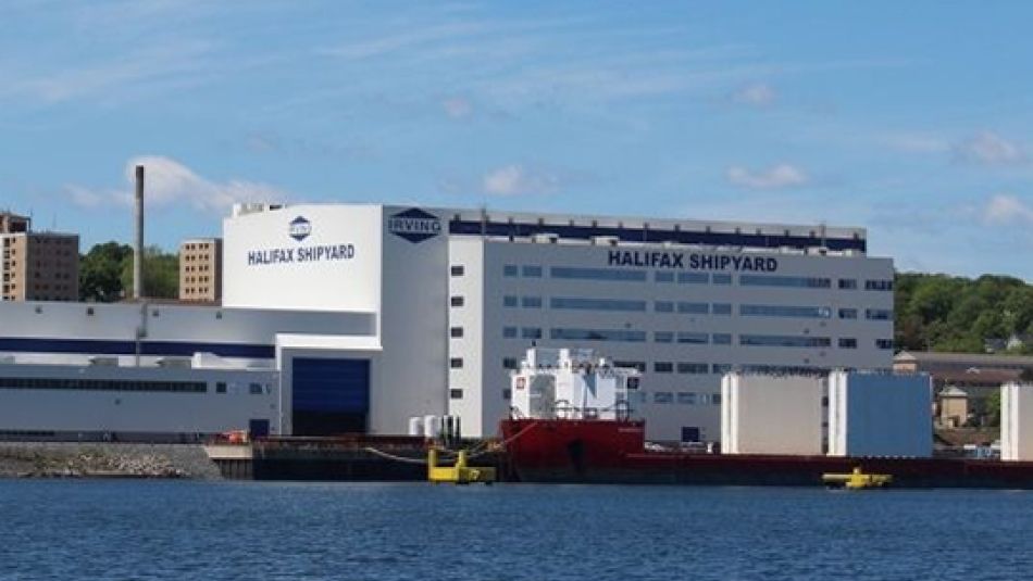 exterior of the Halifax Shipyard from the water