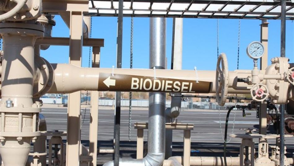 A network of pipes, one labelled 'Biodiesel'