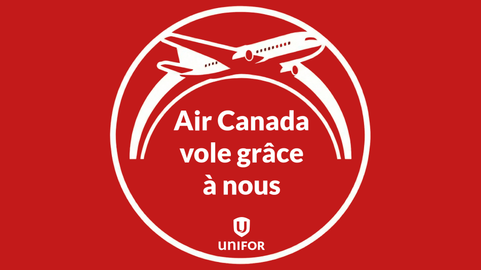 une image d'un avion au-dessus de « Nous faisons voler Air Canada »