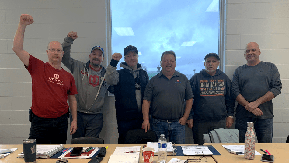 Members of the local 1411 bargaining committee at ZF Automotive