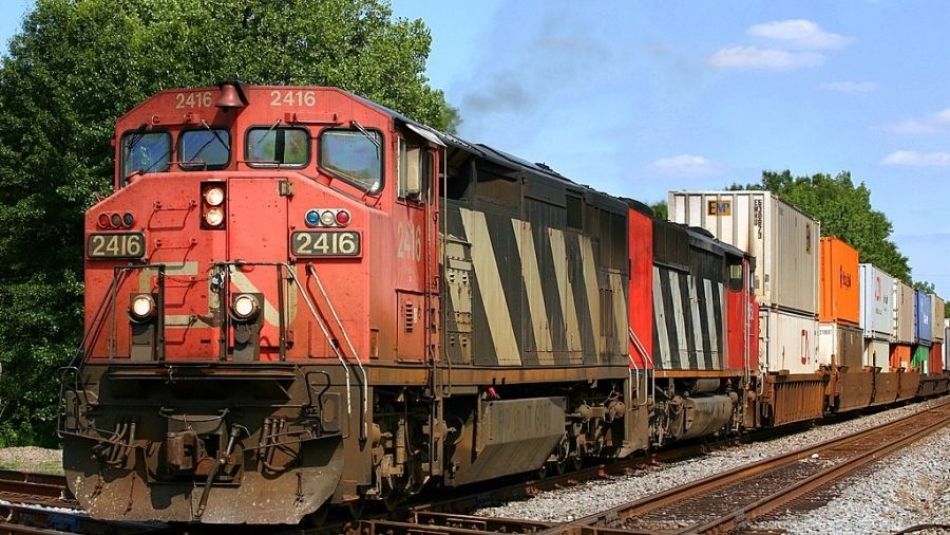 CN train CN train on tracks