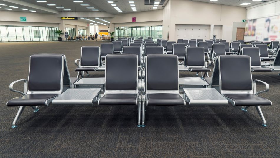 Empty airport seats