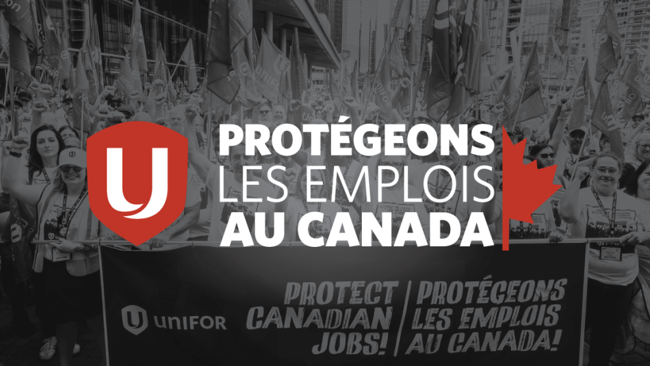 Logo « Protéger les emplois canadiens »