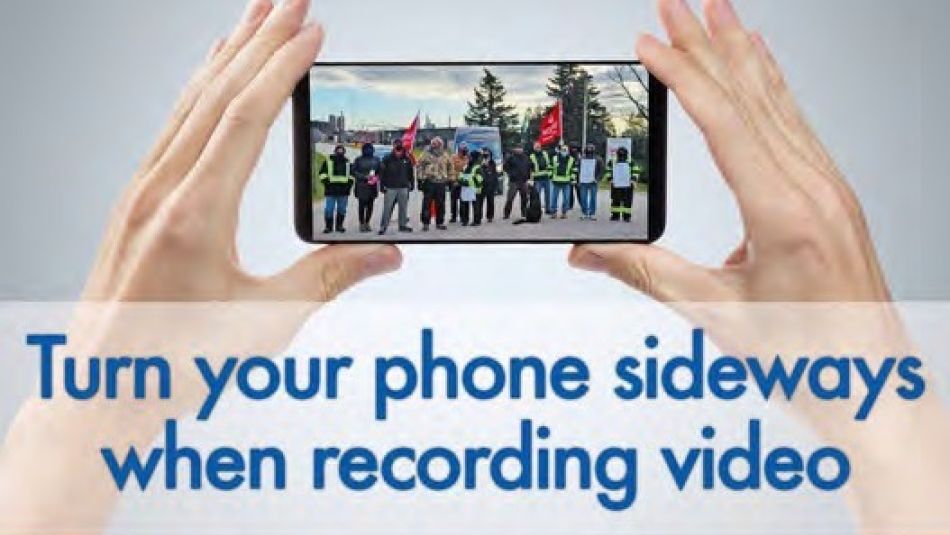 cell phone, turn your phone sideways when recording video 