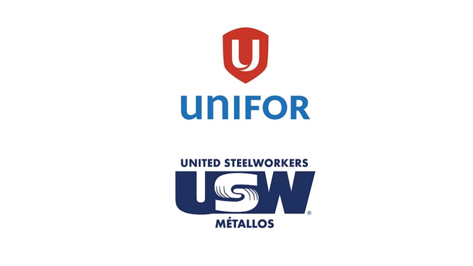 Unifor and USW logos