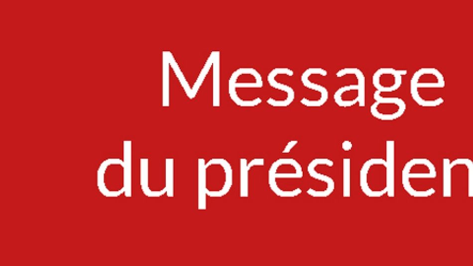 Message du président avec photo de Jerry Dias 