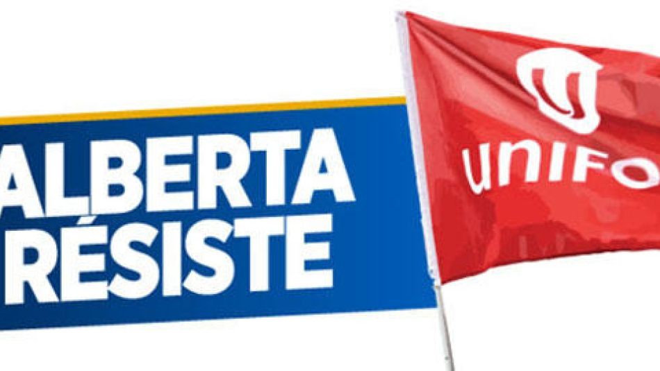 Le logo de l'Alberta Fightback d'Unifor