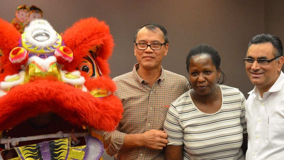members at the Chinese New Year dinner