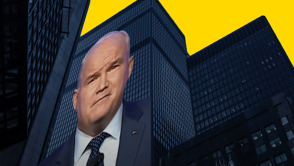  Conservative leader Erin O’Toole pictured on office tower 