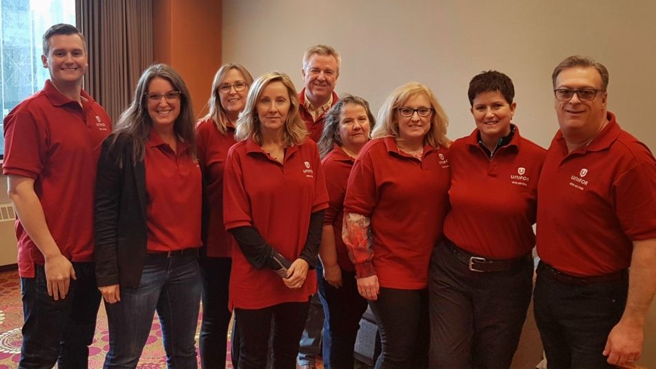 Members of Unifor Local 2002 Air Canada bargaining team.