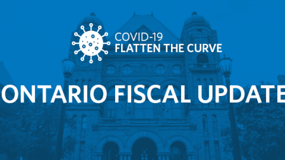 A graphic reads: "Ontario Fiscal Update."