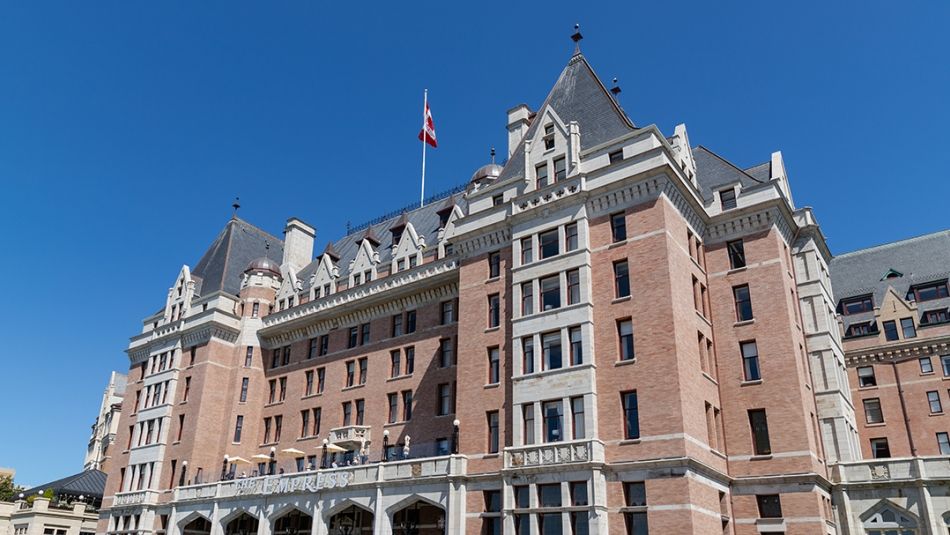 L'hôtel Empress à Victoria en Colombie-Britanique.