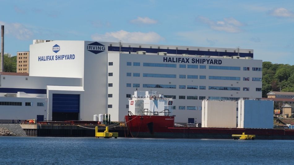 Le chantier naval Irving à Halifax, Nouvelle-Écosse.