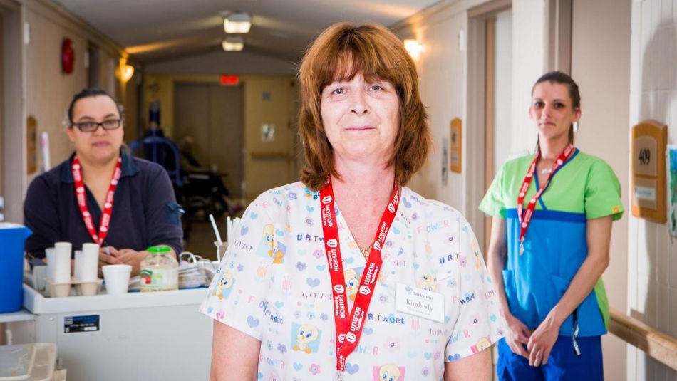 Three health care workers.