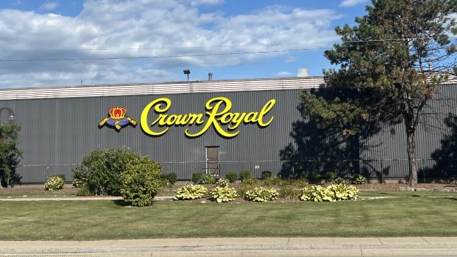 Exterior of Diageo Crown Royal bottling plant 