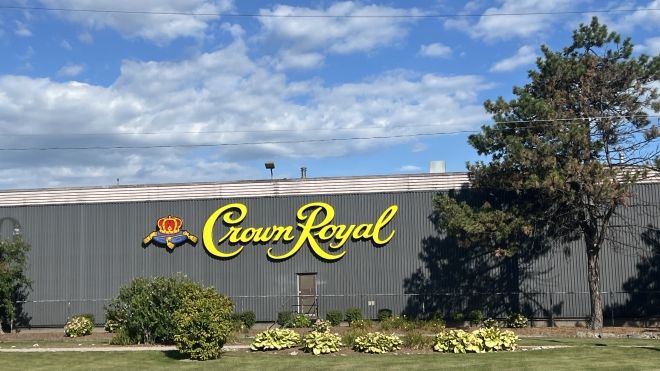 Exterior of Diageo Crown Royal bottling plant 