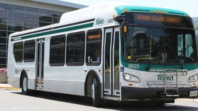 A Durham Region Transit bus.