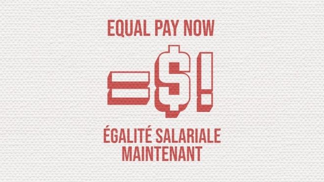 Bannière de la Journée de l'égalité salariale