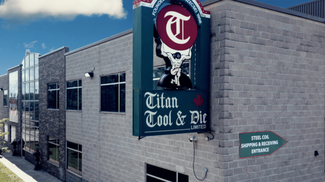 exterior of Titan Tool & Die building
