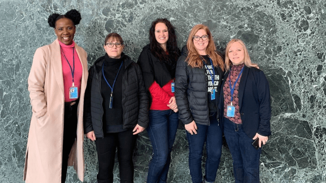 Unifor's delegation to the United Nations Commission on the Status of Women in 2023