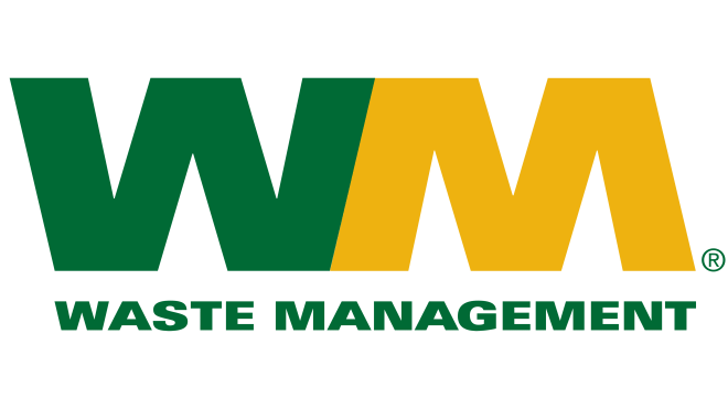 Waste Management WM logo in green and yellow.