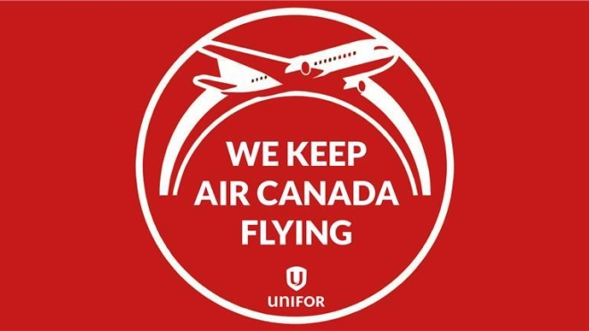 We keep Air Canada flying campaign logo
