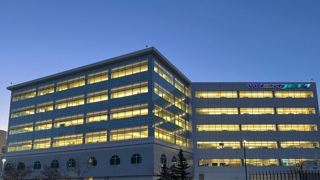 Exterior Westjet building