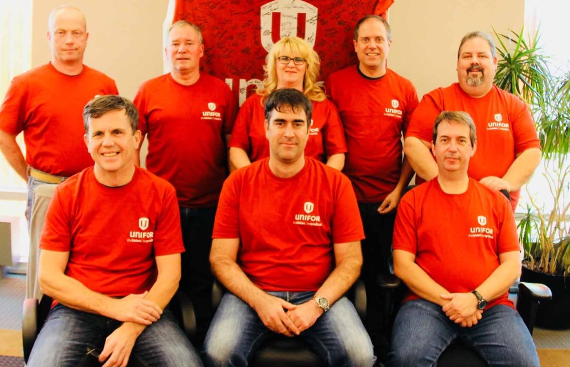 The Unifor Atlantic Communications Locals bargaining committee.