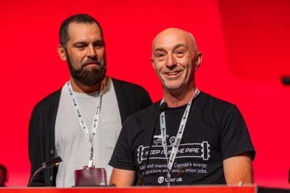 Two men at at the podium during Canadian Council