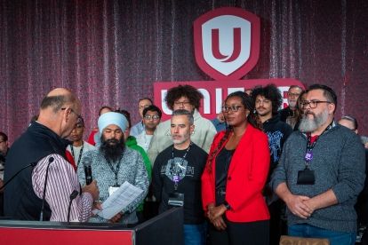 ORC executive getting swarn in on stage