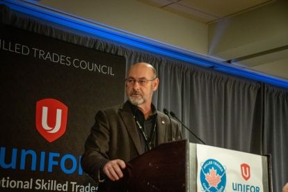 Unifor National Secretary-Treasurer Len Poirier