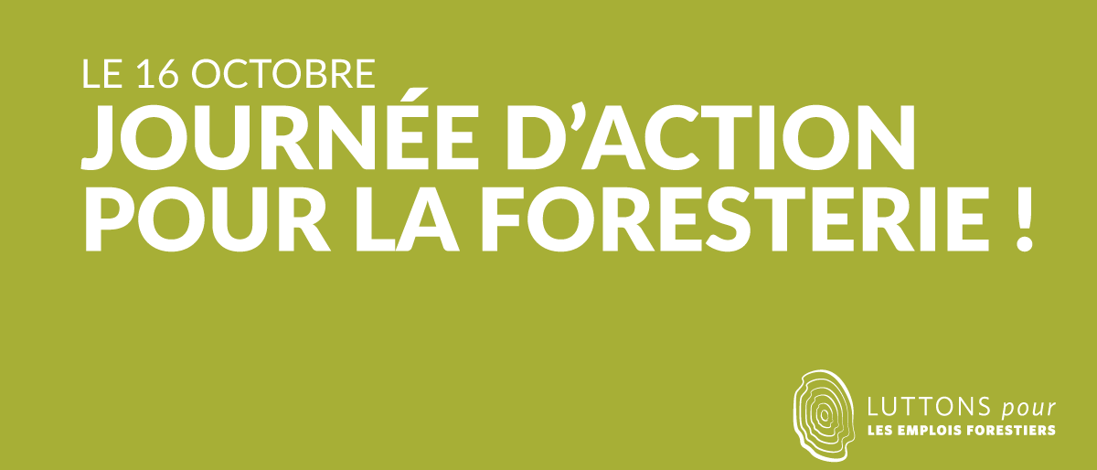 Bannière de la Journée d'action pour la sylviculture
