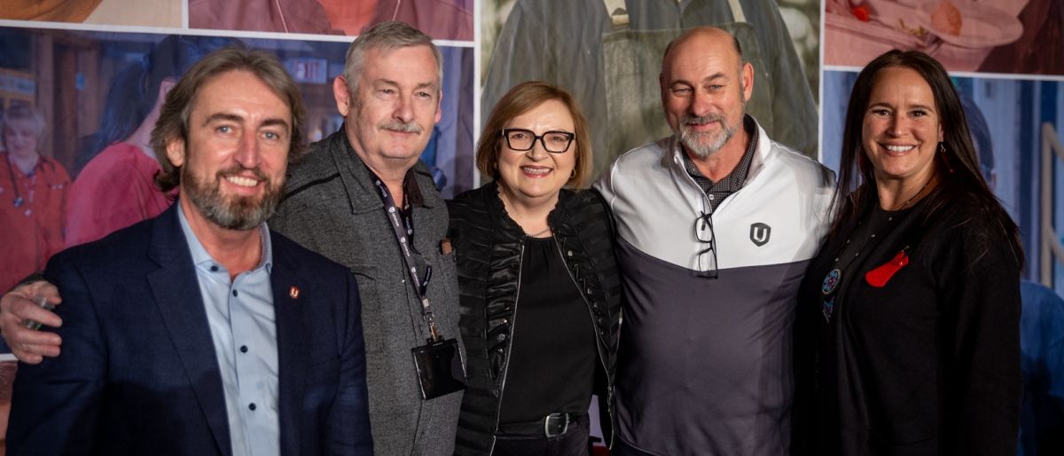 Five people posing