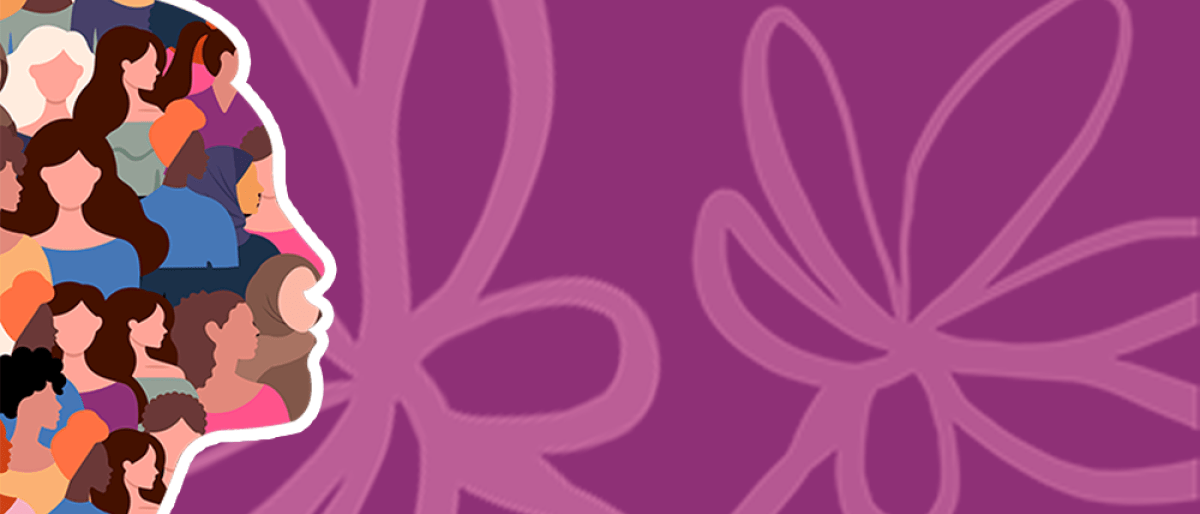 an artistic silhouette of a woman's profile with flowers