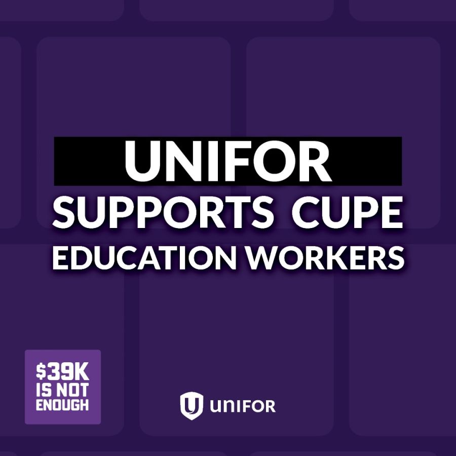 Unifor supports CUPE education workers